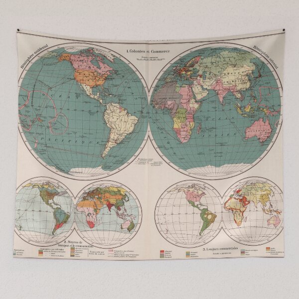 Item preview, Vintage Map of The World (1921) designed and sold by BravuraMedia.