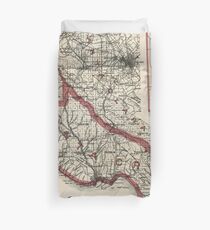 Vintage Map of Santa Cruz County CA (1914) Duvet Cover