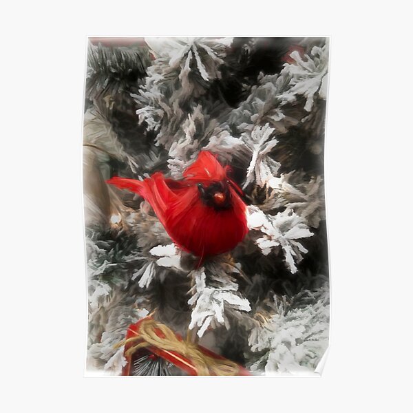 Merry Christmas Cardinal Poster for Sale by GreatestLove