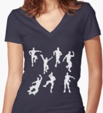 emotes Women's Fitted V-Neck T-Shirt