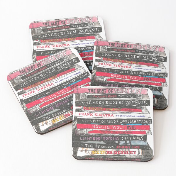 Item preview, Stack of CD's - pen and watercolor drawing / painting - music collection designed and sold by mari95santos.