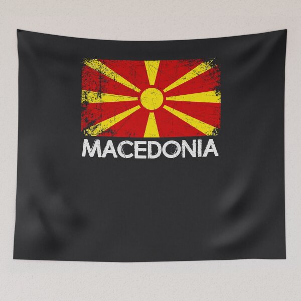 Item preview, Macedonian Flag Design | Vintage Made In Macedonia Gift designed and sold by melsens.