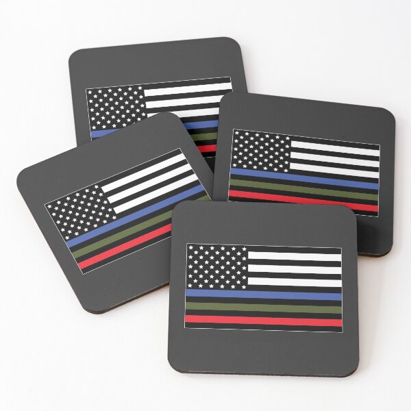 Item preview, Police, Military and Fire Flag designed and sold by CM-PD.