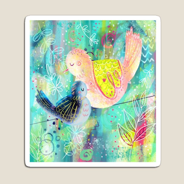 Aperçu de l'œuvre Doux Doux Oiseaux créée et vendue par jwillustrations.
