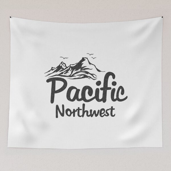 Item preview, PNW Pacific Northwest Oregon Washington Mountain Trees designed and sold by fernandopolania.