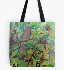 431 - SPARROWS (A) - DAVE EDWARDS - COLOURED PENCILS - 2018 Tote Bag