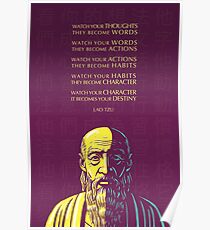 Lao Tzu Zitat: Passen Sie Ihre Gedanken auf Poster