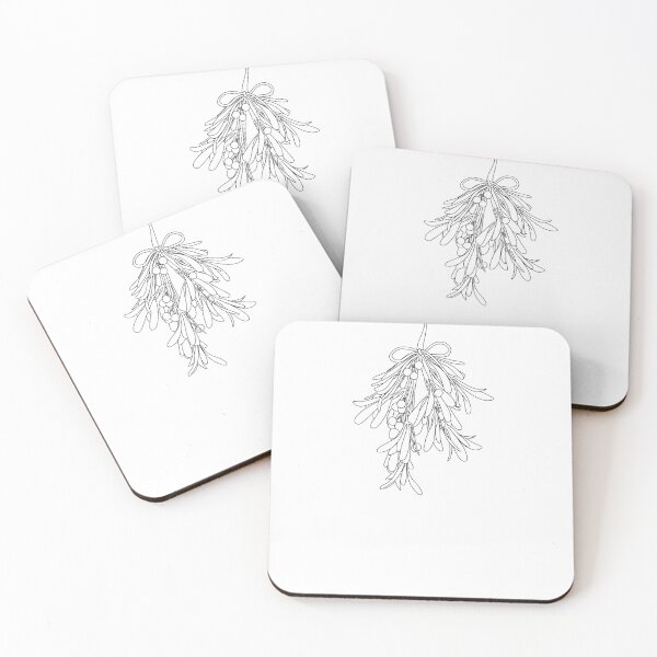 Item preview, Mistletoe Line Drawing designed and sold by mickeemariee.