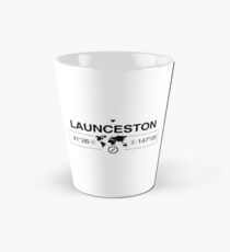 Launceston Tasmania with World Map Coordinates GPS Tall Mug