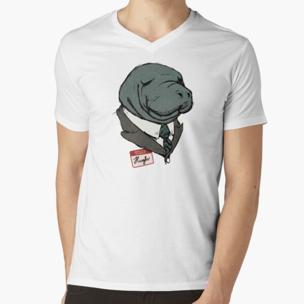 Hugh Manatee V-Neck T-Shirt