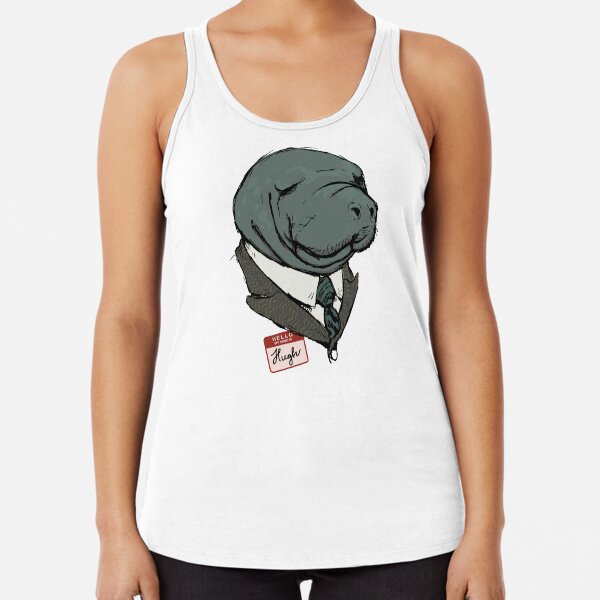 Hugh Manatee Racerback Tank Top
