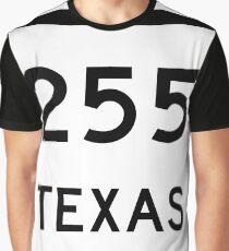 Texas State Highway SH 255 | United States Highway Shield Sign Graphic T-Shirt