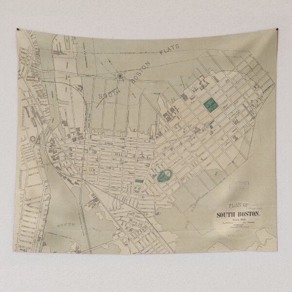 Item preview, Vintage Map of South Boston (1880) designed and sold by BravuraMedia.