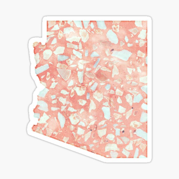 Arizona AZ State — Pink Red Marble Sticker
