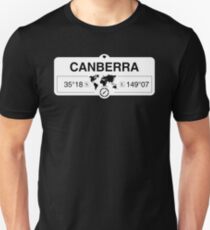 Canberra Australian Capital Territory Coordinates GPS Unisex T-Shirt