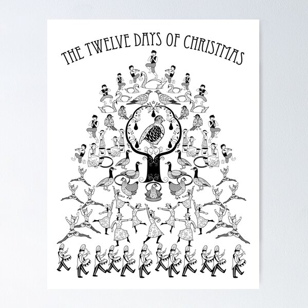 12 Days of Christmas Poster for Sale by Jim Atherton