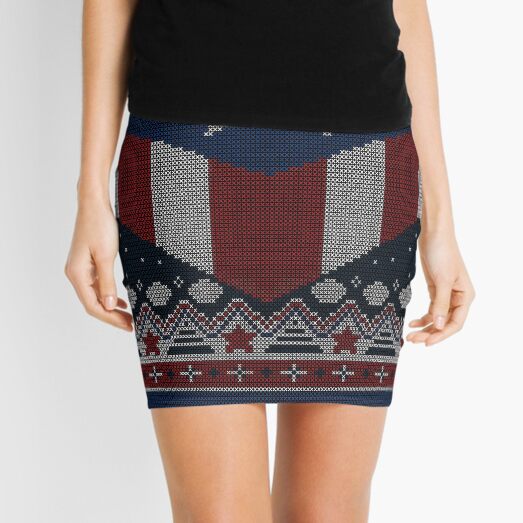 Cap America Style Sweater design - Christmas - RaptureMerch Mini Skirt
