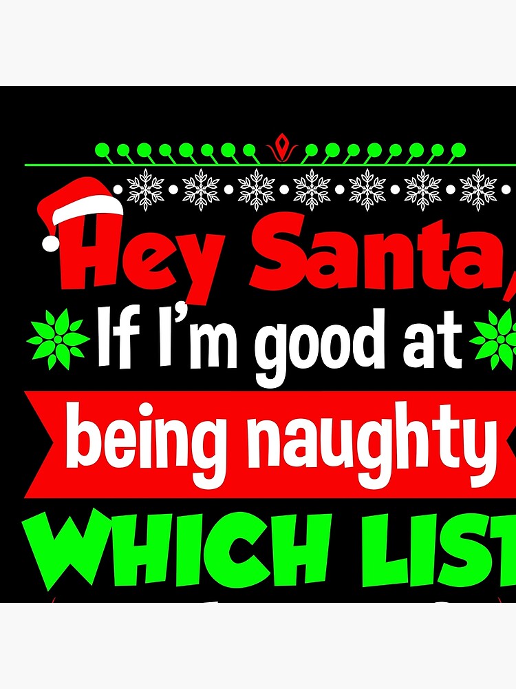 I can get you on the Naughty List Christmas, Naughty santa Art Board Print  for Sale by Kishioushi