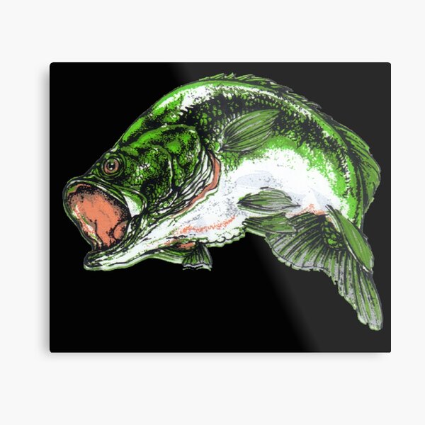 Largemouth Bass Fishing' Poster, picture, metal print, paint by Markus  Ziegler