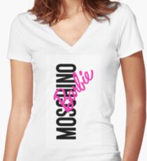 Moschino Barbie Fitted V-Neck T-Shirt