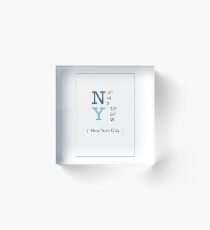 Longitude and Latitude - NY Acrylic Block