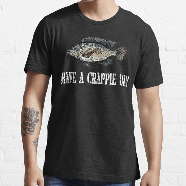Men's t-shirt funny fishing shirts for men bass trout crappie fish