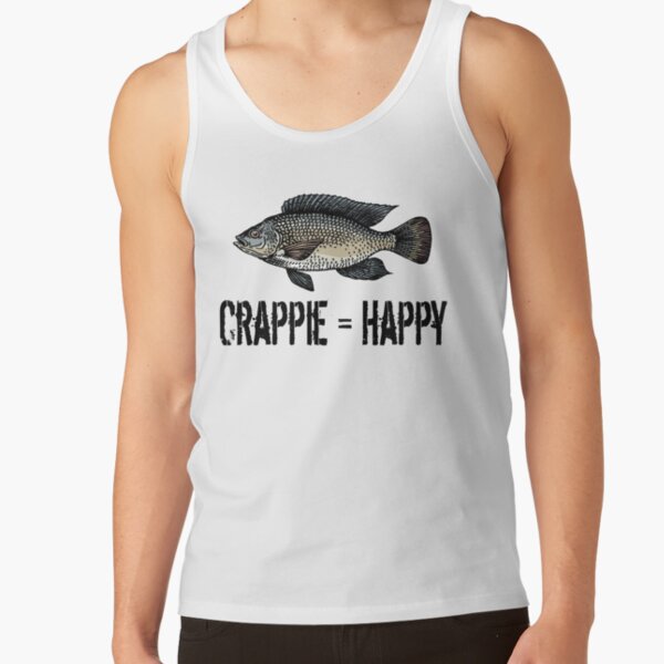 Crappie Shirt - Crappie Fishing - Crappie Equals Happy - Fish