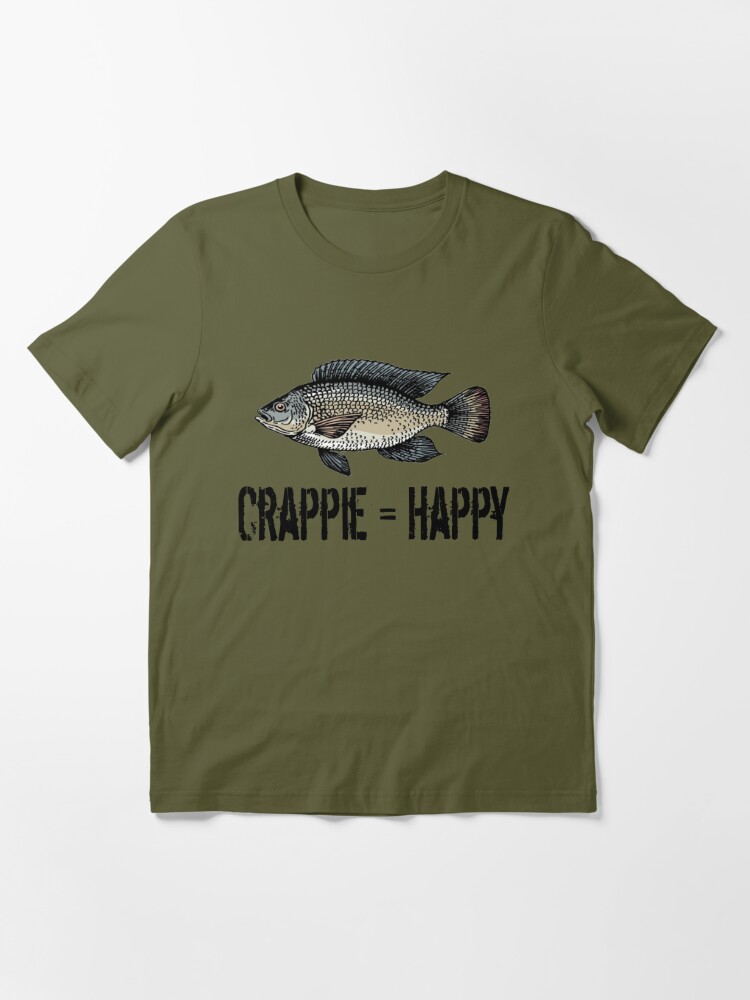 Crappie Shirt - Crappie Fishing - Crappie Equals Happy - Fish