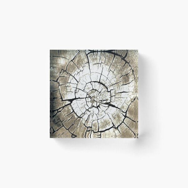 Item preview, Tree Stump In Pale Grey Monotone Abstract Art designed and sold by taiche.