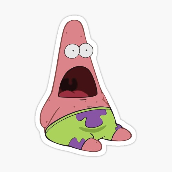 Patrick Mouth Open Sticker