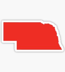 Rotes Nebraska Sticker