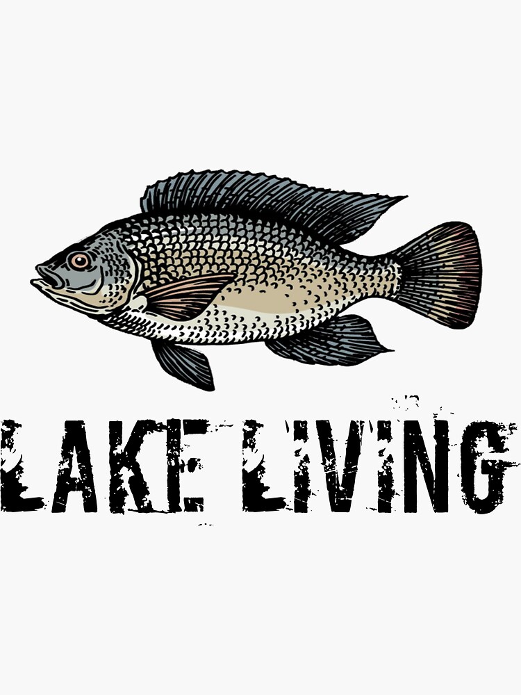 Crappie Shirt - Crappie Fishing - Lake Living - Fish Shirt - Fishing Shirt  Sticker for Sale by Galvanized
