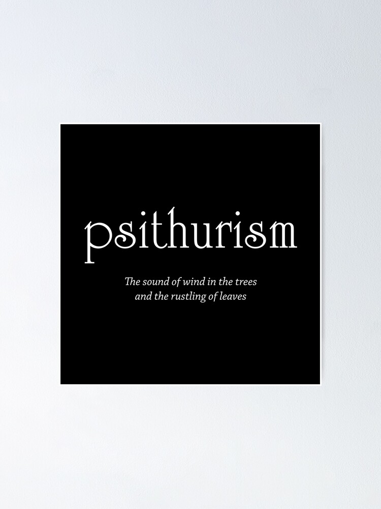 Póster «Psiturismo - sonido del viento en los árboles» de PrettyDanny |  Redbubble