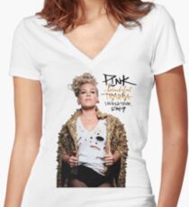 trauma tour 2018 2019 Women's Fitted V-Neck T-Shirt