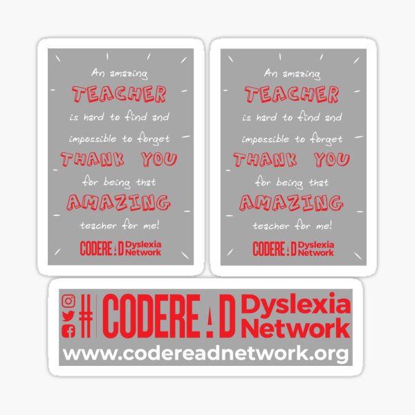Amazing Teacher - Dyslexia Awareness Sticker