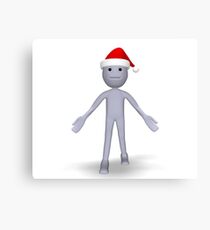 character 3d Christmas Canvas Print