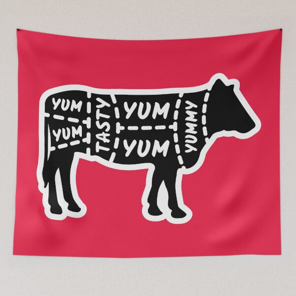 Item preview, Tasty Cow – Butchers Beef Cuts designed and sold by Badger Badges.