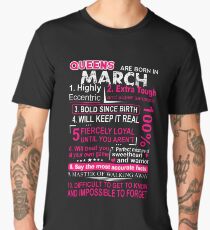 Camiseta premium para hombre Las reinas nacen en marzo
