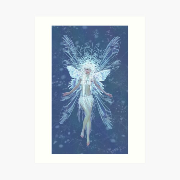 Snowflake fairy queen Art Print