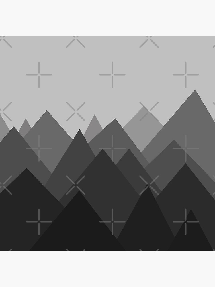Black and White Abstract Mountains by DanaAndTheBooks