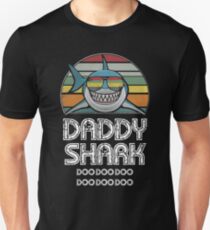 Daddy Shark Retro - For Dark Print Unisex T-Shirt