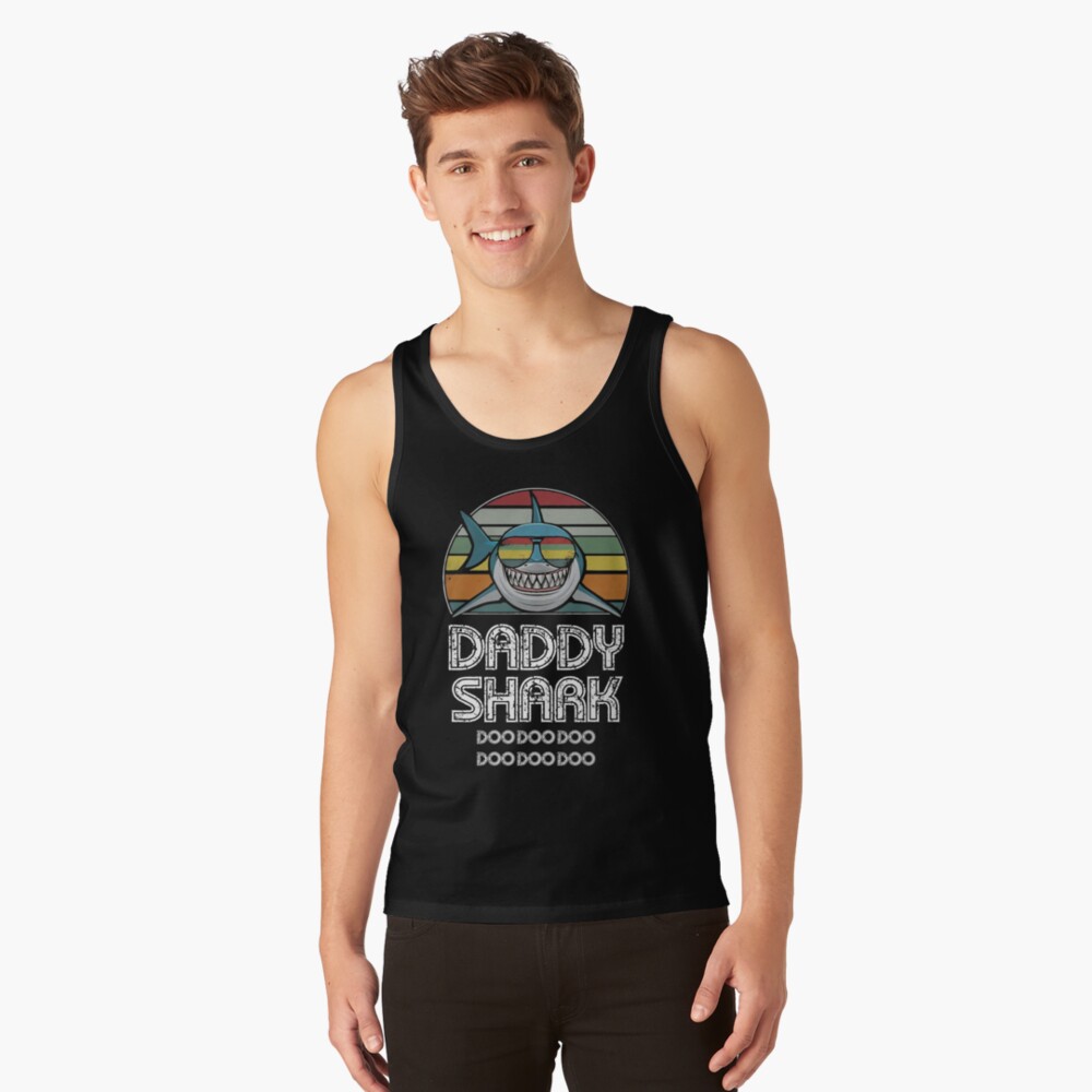 Discover Daddy Shark Retro Tank Top