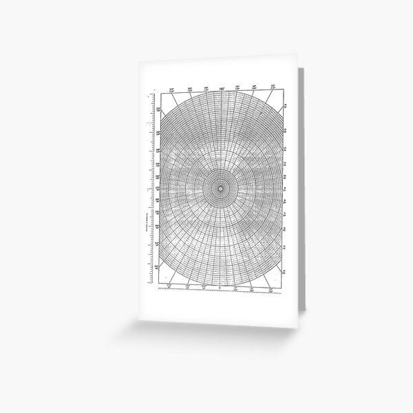 graph paper of polar coordinates, #graph #paper #polar #coordinates #GraphPaper #PolarCoordinates Greeting Card