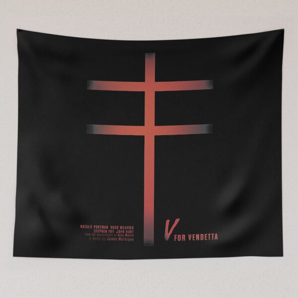 Item preview, V for vendetta, minimal movie poster for film with Natalie Portman based on Alan Moore graphic novel designed and sold by Spallutos.