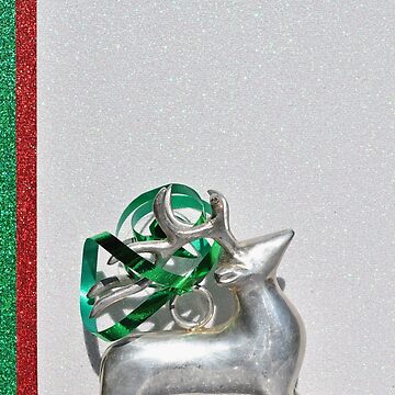 Artwork thumbnail, Christmas: Holiday Stripes and a Reindeer II by Jen Waltmon