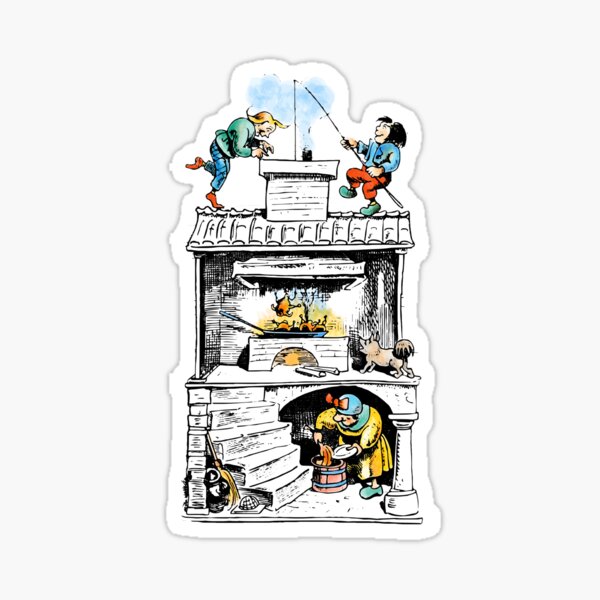 Wilhelm Busch Max und Moritz klauen Hühner Sticker