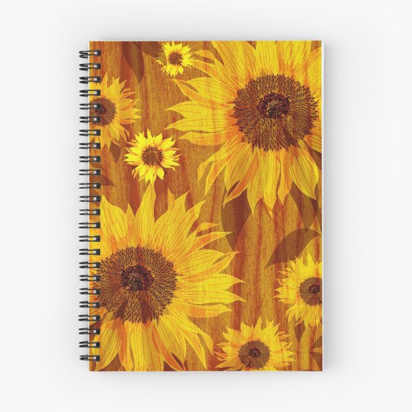 Item preview, Sunflower on woodgrain designed and sold by Lara Allport.