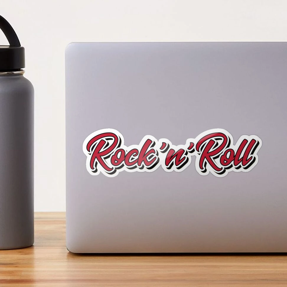 Sticker Rock n Roll Red White and Black Sticker by MemphisCenter