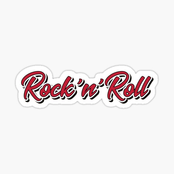 Sticker Rock n Roll Red White and Black Sticker