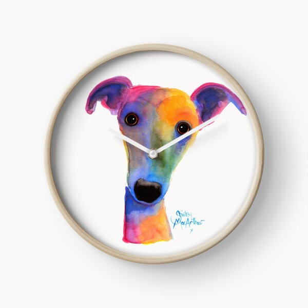 Aperçu de l'œuvre IMPRESSION WHIPPET / GREYHOUND 'PANSY' Par Shirley MacArthur créée et vendue par Shirley MacArthur Limited.